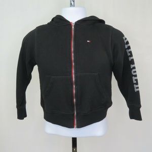 Boys Tommy Hilfiger Black SPELL OUT Hooded Jacket